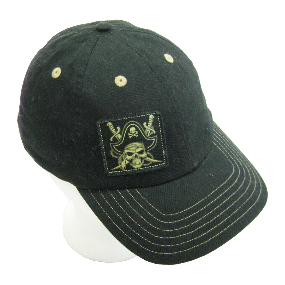 DISNEY Boy's Pirates of the Caribbean Black Baseball Cap Hat (Adjustable)